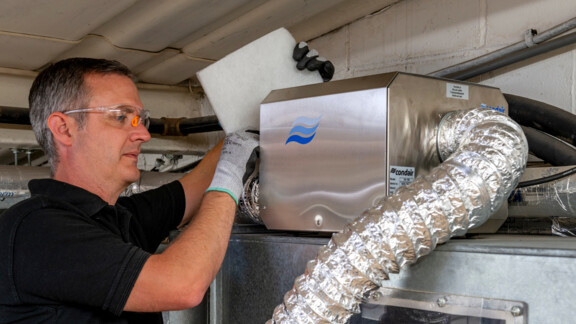Industrial dehumidifier installation