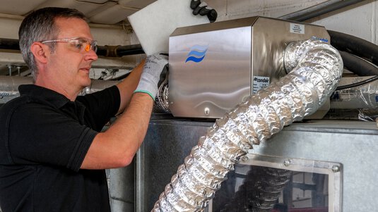 Industrial dehumidifier installation